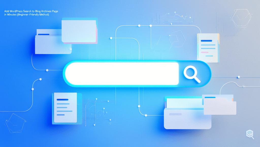 Add Search to Blog Archives Page in WordPress Easily